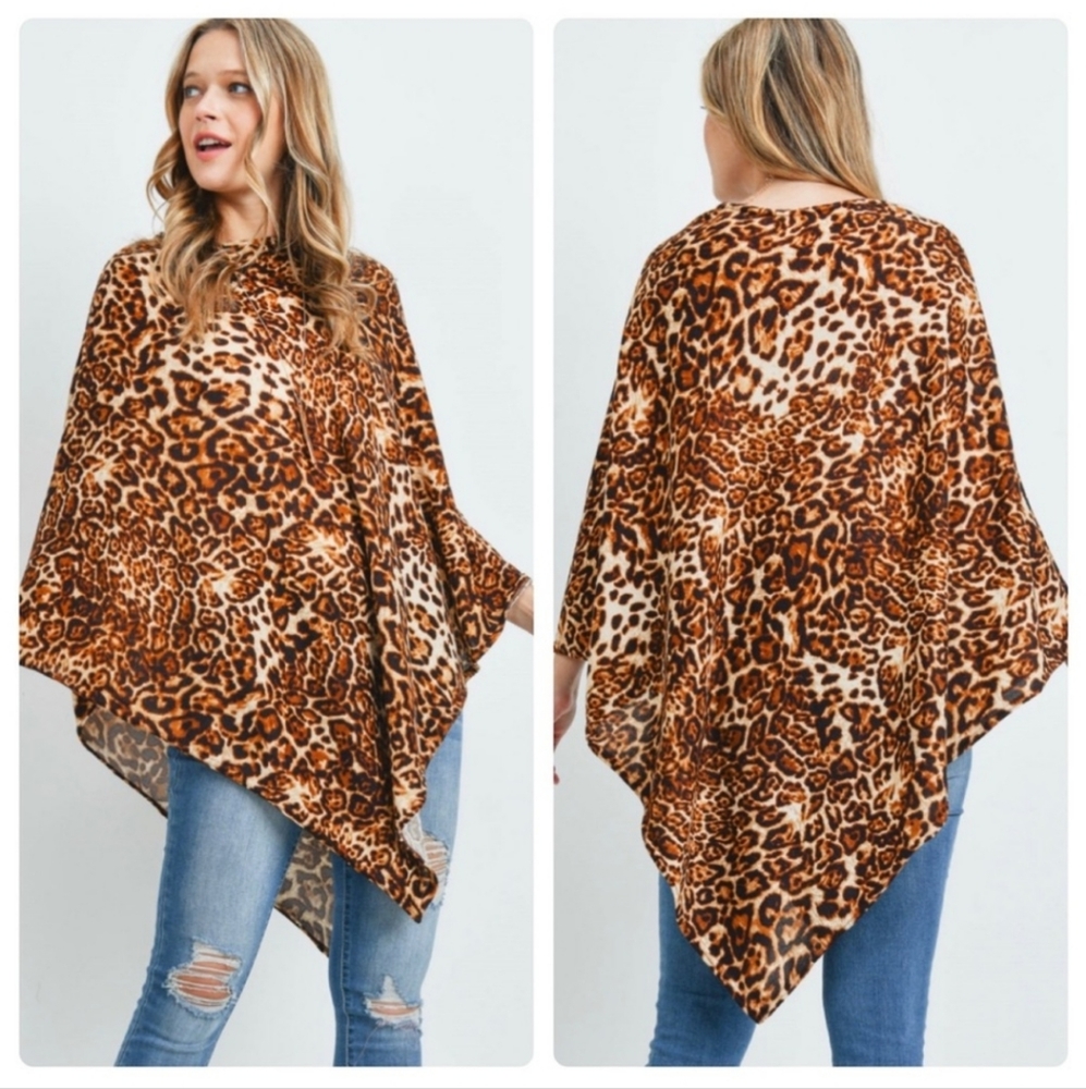 One Size Leopard Poncho✨️ - Picture 7 of 10